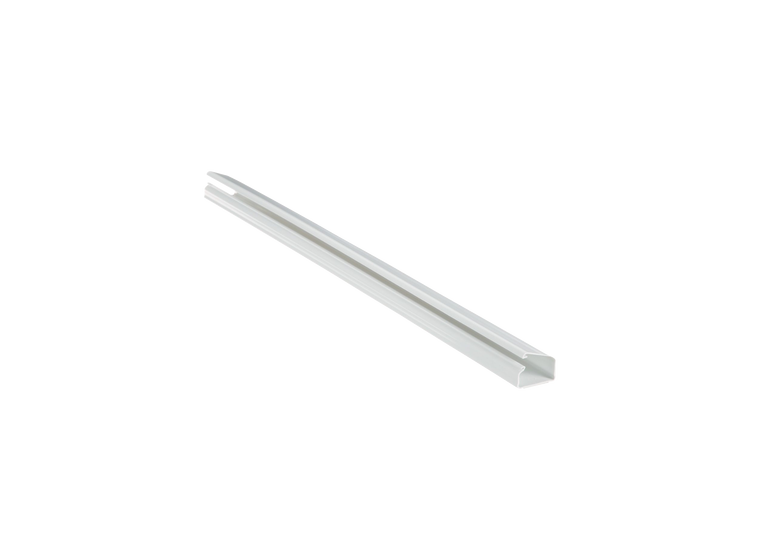 Canaleta LD10 de PVC rígido, con cinta adhesiva para instalación sin herramientas, de 38.4 x 24 x 1828.8 mm, Color Blanco