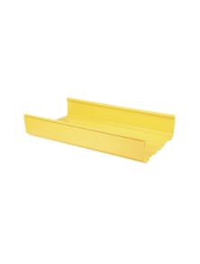 Canaleta FiberRunner™ 12X4, de PVC Rígido, Color Amarillo, 1.8 m de Largo
