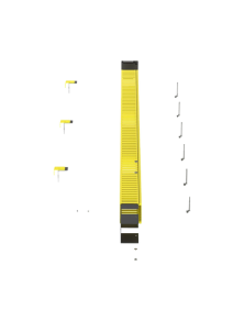 Kit de Administrador de Cables Vertical FiberRunner 4X4, Incluye Soportes de Montaje y Accesorios, Color Amarillo