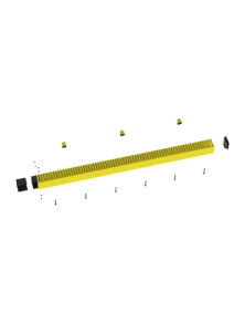 Kit de Administrador de Cables Vertical FiberRunner 4X4, Incluye Soportes de Montaje y Accesorios, Color Amarillo