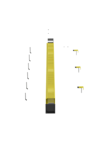 Kit de Administrador de Cables Vertical FiberRunner 4X4, Incluye Soportes de Montaje y Accesorios, Color Amarillo