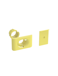 Accesorio de Salida a Tubo De 1.5 in (38 mm), Para Canaletas FiberRunner 4X4, 6X4, o 12X4, Color Amarillo
