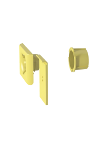 Accesorio de Salida a Tubo De 1.5 in (38 mm), Para Canaletas FiberRunner 4X4, 6X4, o 12X4, Color Amarillo