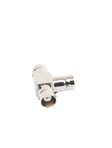 Adaptador Triple en T para 50 Ohm de BNC Hembra a Doble BNC Hembras, Níquel/ Plata/ Teflón.