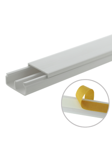 Canaleta blanca de PVC auto...