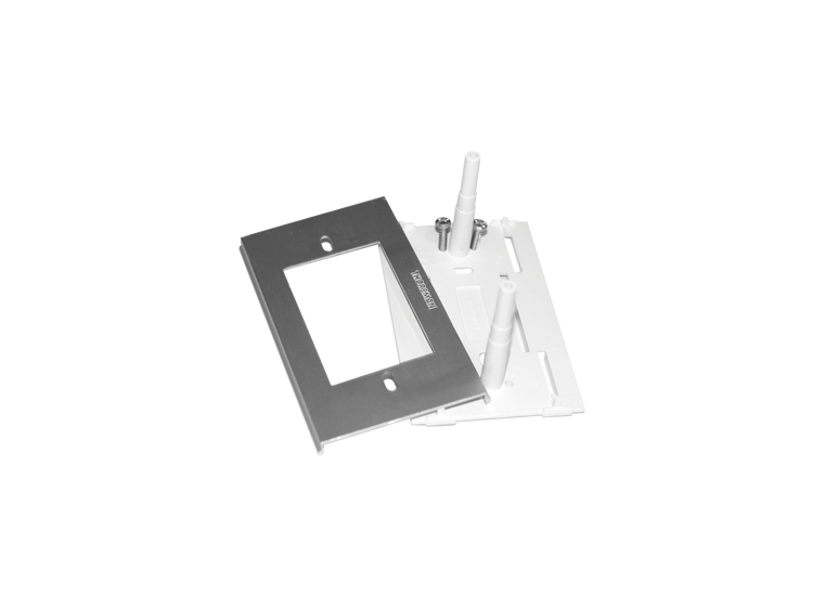 Soporte y tapa universal color aluminio de PVC auto extinguible, para canaleta TEK100A y minicolumna THMICG