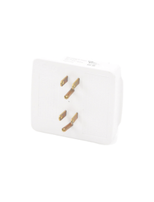 Multicontacto para pared con 6 contactos color blanco,125 V /15 A