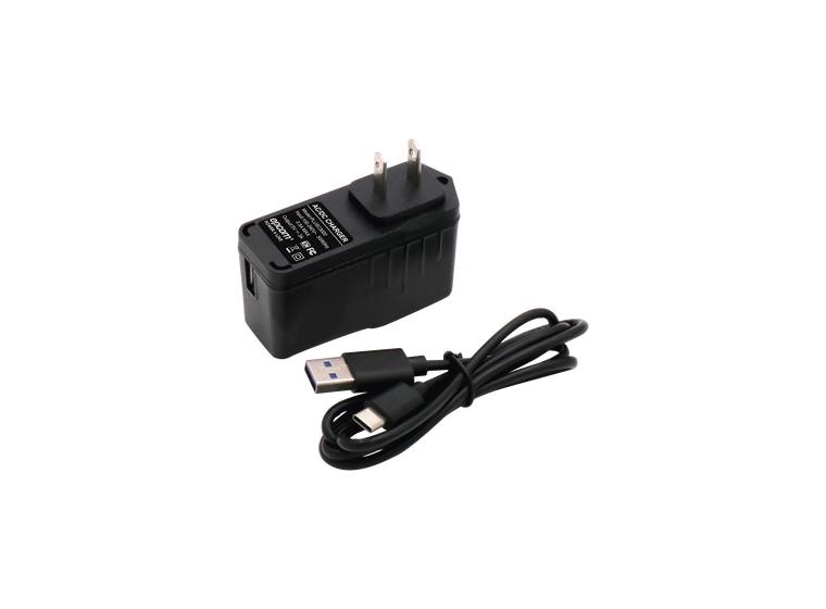 Adaptador de pared de 5 Vcc, @ 3 A con micro-USB tipo C