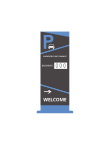 Pantalla Principal de Guía de Estacionamiento / 1 Módulo / Mensaje de Bienvenida / Uso con Aplicación de Guía de Estacionamiento