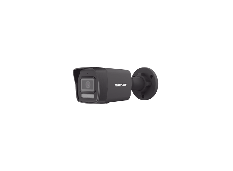 [Dual Light] Bala IP 4 Megapixel / Color Negro /  Lente 2.8 mm / 30 mts IR + 30 mts Luz Blanca / Micrófono Integrado / ACUSENSE Lite / Exterior IP67 / H.265 / PoE  / Micro SD