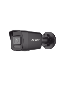 [Dual Light] Bala IP 4 Megapixel / Color Negro /  Lente 2.8 mm / 30 mts IR + 30 mts Luz Blanca / Micrófono Integrado / ACUSENSE Lite / Exterior IP67 / H.265 / PoE  / Micro SD