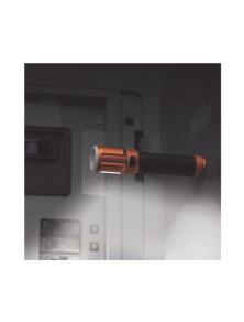 Linterna LED Portátil Recargable 500 Lúmenes con Luz Frontal y Lateral de Trabajo. Lámpara con tapa de Extremo con Imán, USB-C