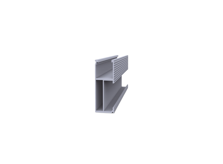 Riel 5 para montaje de módulos fotovoltaicos de aluminio anodizado de 4400mm.