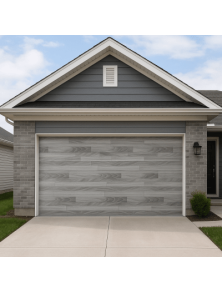 Puerta de Garage de Alta Calidad / Estilo Americano / Acabado Laminado PREMIUM / Color Gris / 16x7 Pies.