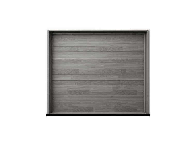 Puerta de Garage de Alta Calidad / Estilo Americano / Acabado Laminado PREMIUM / Color Gris / 16x8 Pies.