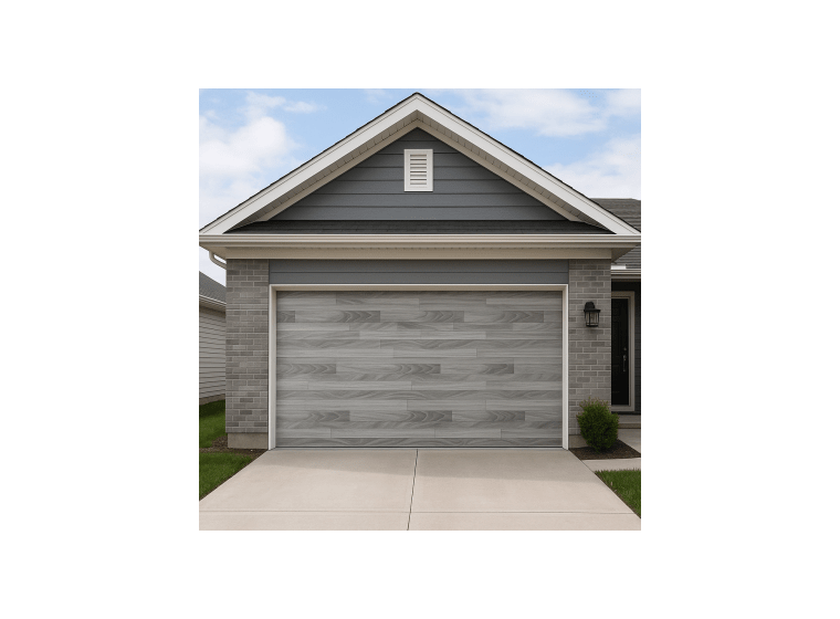 Puerta de Garage de Alta Calidad / Estilo Americano / Acabado Laminado PREMIUM / Color Gris / 18x7 Pies.